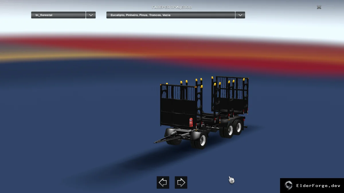 Обложка мода: Euro Truck Simulator 2 – BDF прицеп для перевозки брёвен (пустой) v1.0
