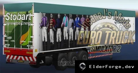 Обложка мода: Euro Truck Simulator 2 – Большой Stobart мод с более 20 новыми прицепами