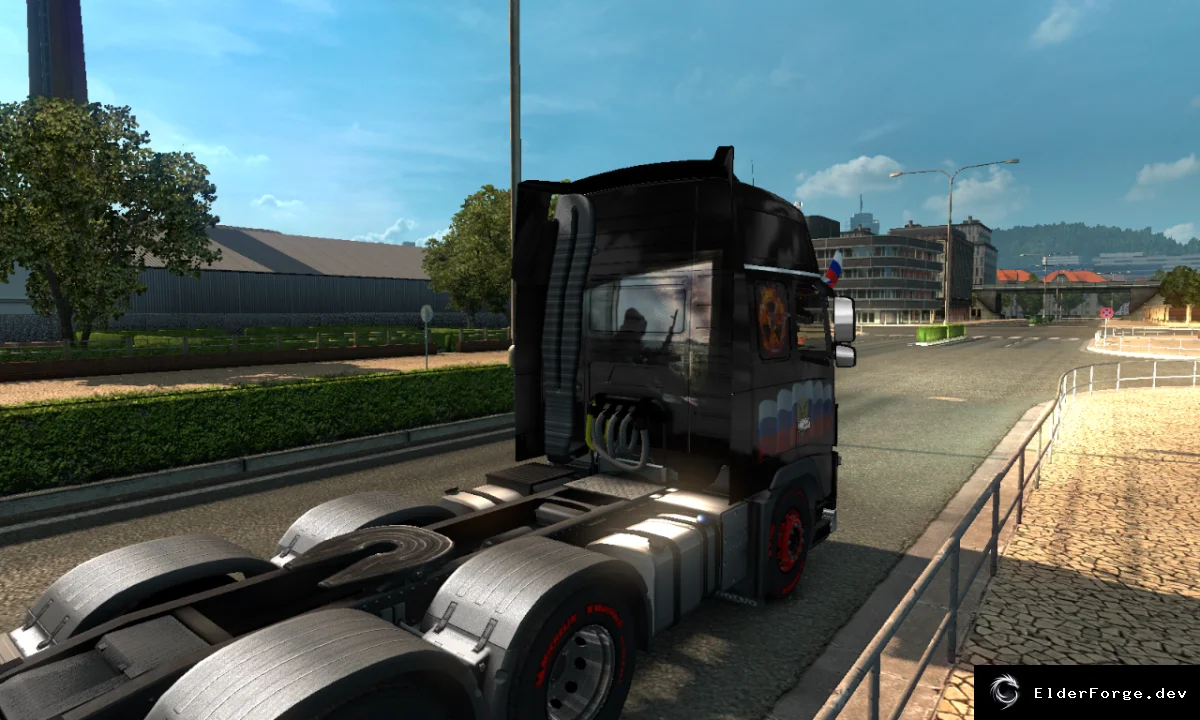 Обложка мода: Euro Truck Simulator 2 – Чёрный «Сталкер» скин для Volvo