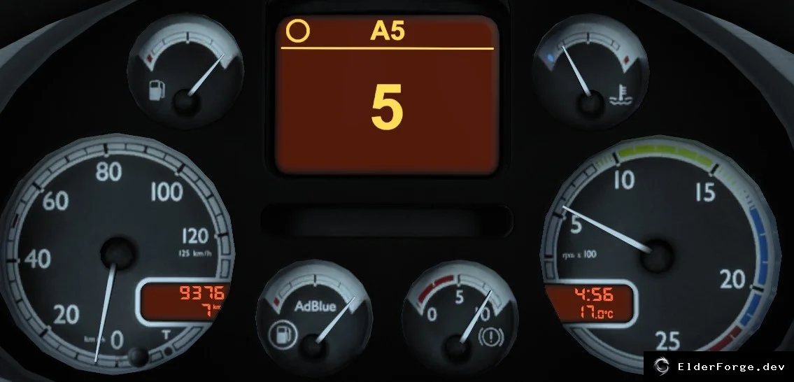 Обложка мода: Euro Truck Simulator 2 – Четкая и улучшенная приборная панель для DAF XF 105 (v1.4.1)