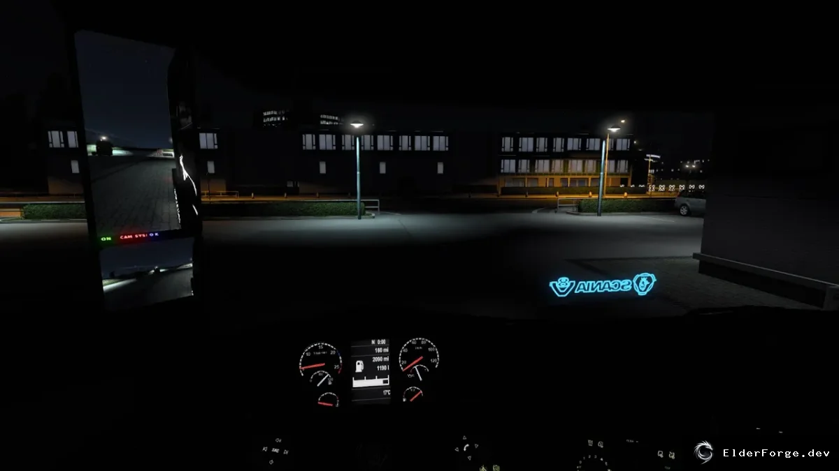 Обложка мода: Euro Truck Simulator 2 – цифровые зеркала‑камеры для Scania R/Streamline и Scania RJL