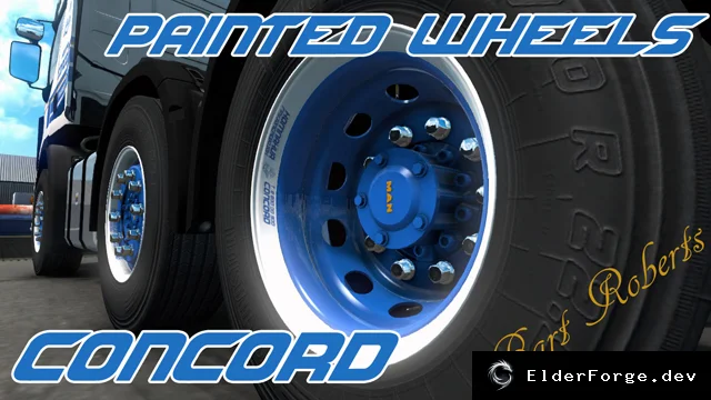 Обложка мода: Euro Truck Simulator 2 – Concord Painted Wheels: набор раскрасок дисков и ступиц