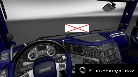 Обложка мода: Euro Truck Simulator 2 – DAF Euro6 с синим интерьером