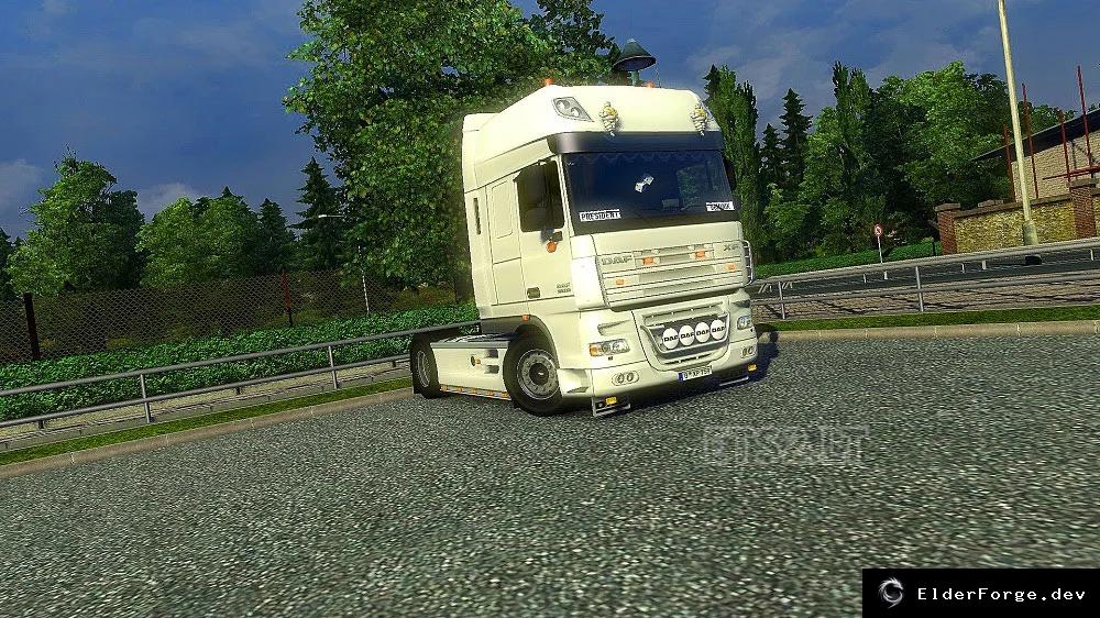 Обложка мода: Euro Truck Simulator 2 — DAF XF 105.510 V2: кастомные передние решетки и детали