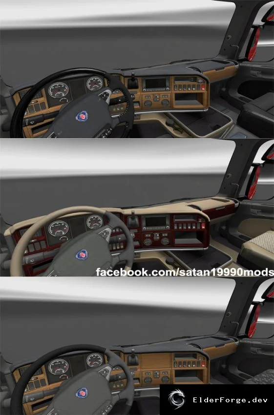 Обложка мода: Euro Truck Simulator 2 — Деревянная приборная панель для Scania Streamline v1.0