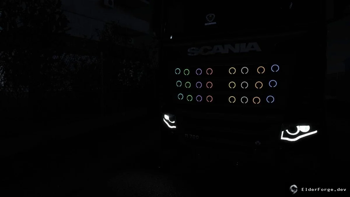 Обложка мода: Euro Truck Simulator 2 – Дневные ходовые огни с 8 цветами (v1.0 beta)