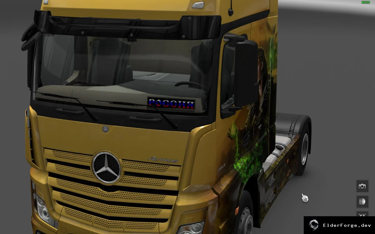 Обложка мода: Euro Truck Simulator 2 – Дополнительные таблички водителя и пассажира для России