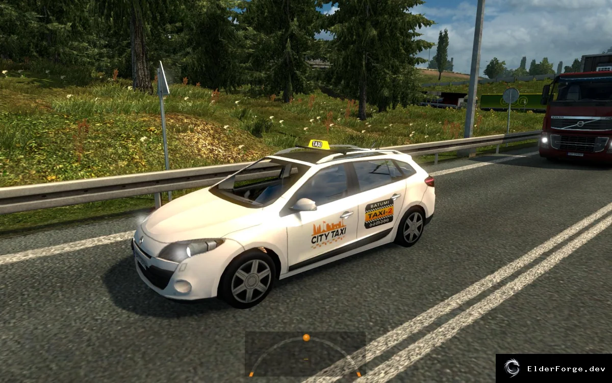 Обложка мода: Euro Truck Simulator 2 – Два такси в трафике (версия 1.24.0 beta)