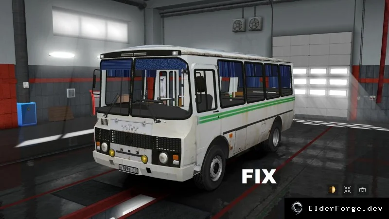 Обложка мода: Euro Truck Simulator 2 – Фикс автобуса ПАЗ‑32054 v1.1 (совместимо с 1.39‑x)