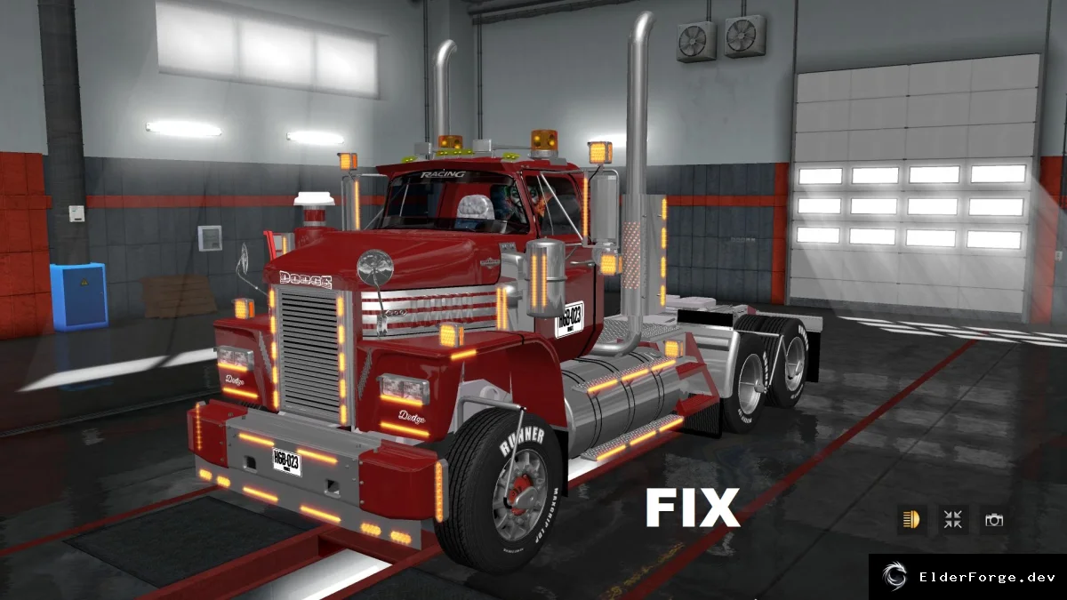 Обложка мода: Euro Truck Simulator 2 – фикс для Dodge 900 CNT (версия 1.31.x)