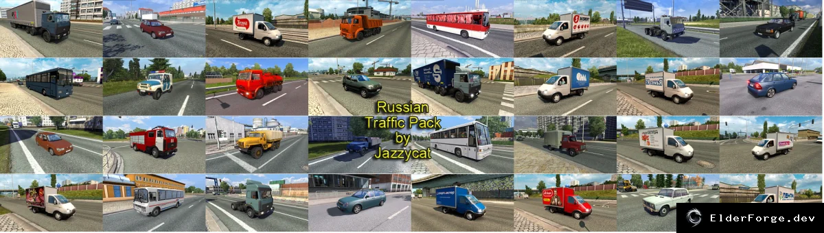 Обложка мода: Euro Truck Simulator 2 – Фикс русского трафика v2.4 для Promods 2.30