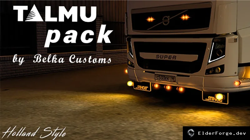 Обложка мода: Euro Truck Simulator 2 – Фонари Hella Talmu: три режима свечения и два типа крепления