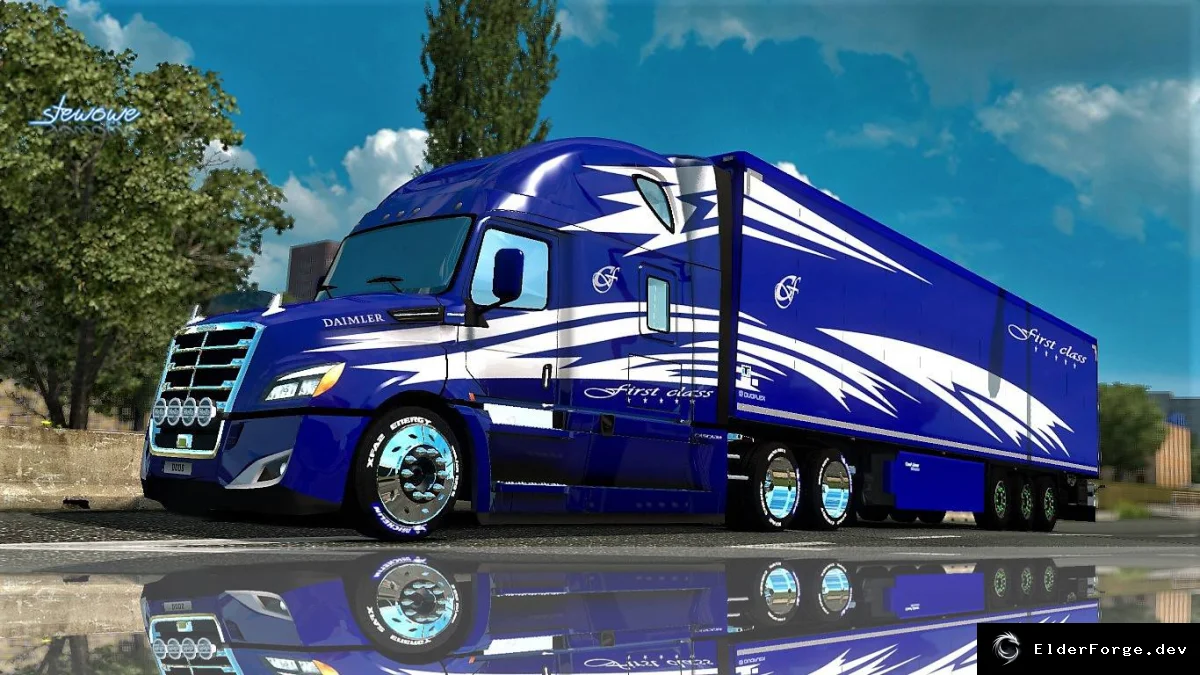 Обложка мода: Euro Truck Simulator 2: Freightliner Cascadia 2018 + Krone First Class Trailer Combo