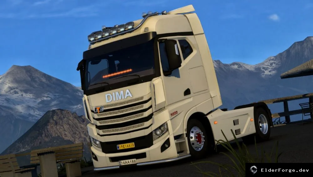 Обложка мода: Euro Truck Simulator 2 – грузовик DIMA HT490 (мод для версии 1.45)