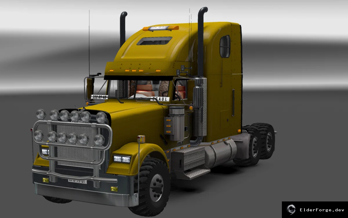 Обложка мода: Euro Truck Simulator 2 – грузовик «Фёдор» с полным набором звуков и визуальных улучшений