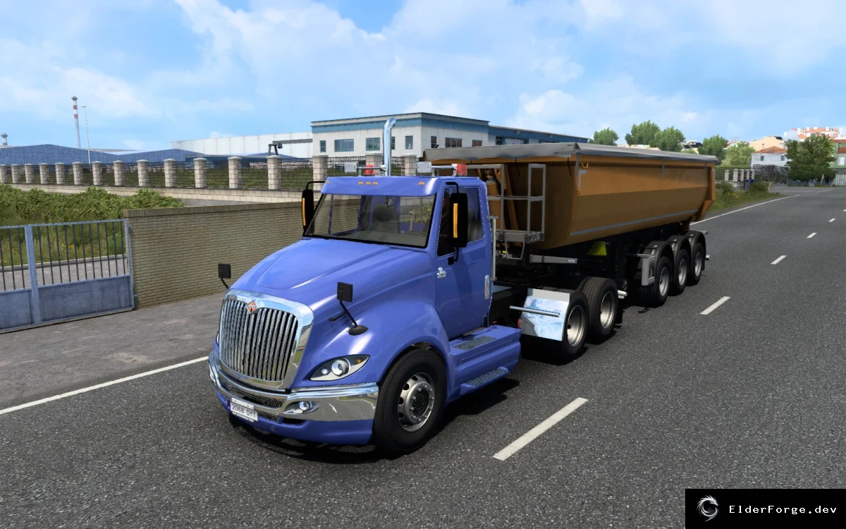 Обложка мода: Euro Truck Simulator 2 – грузовик International Prostar (версии 1.45)