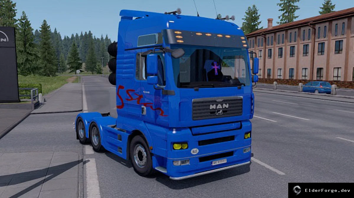 Обложка мода: Euro Truck Simulator 2 — грузовик MAN TGA, множество конфигураций и тюнинг (v2.6)