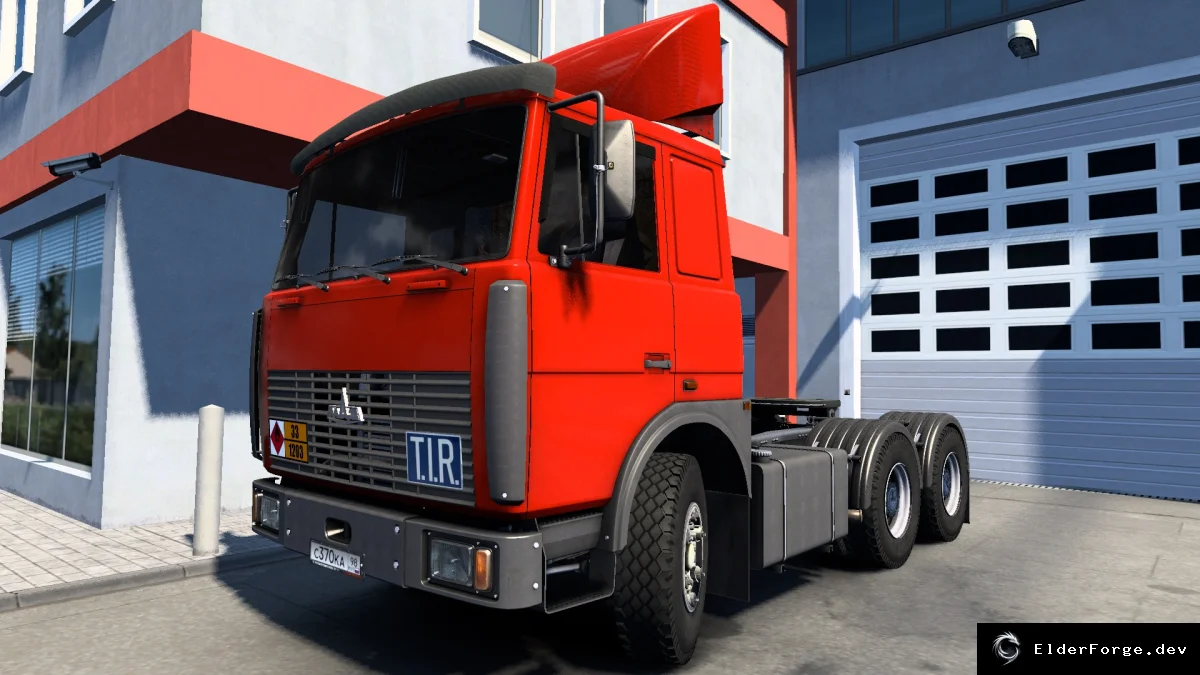 Обложка мода: Euro Truck Simulator 2 — грузовик МАЗ 6422 (1981) + прицеп MAZ-9758, версия 1.48