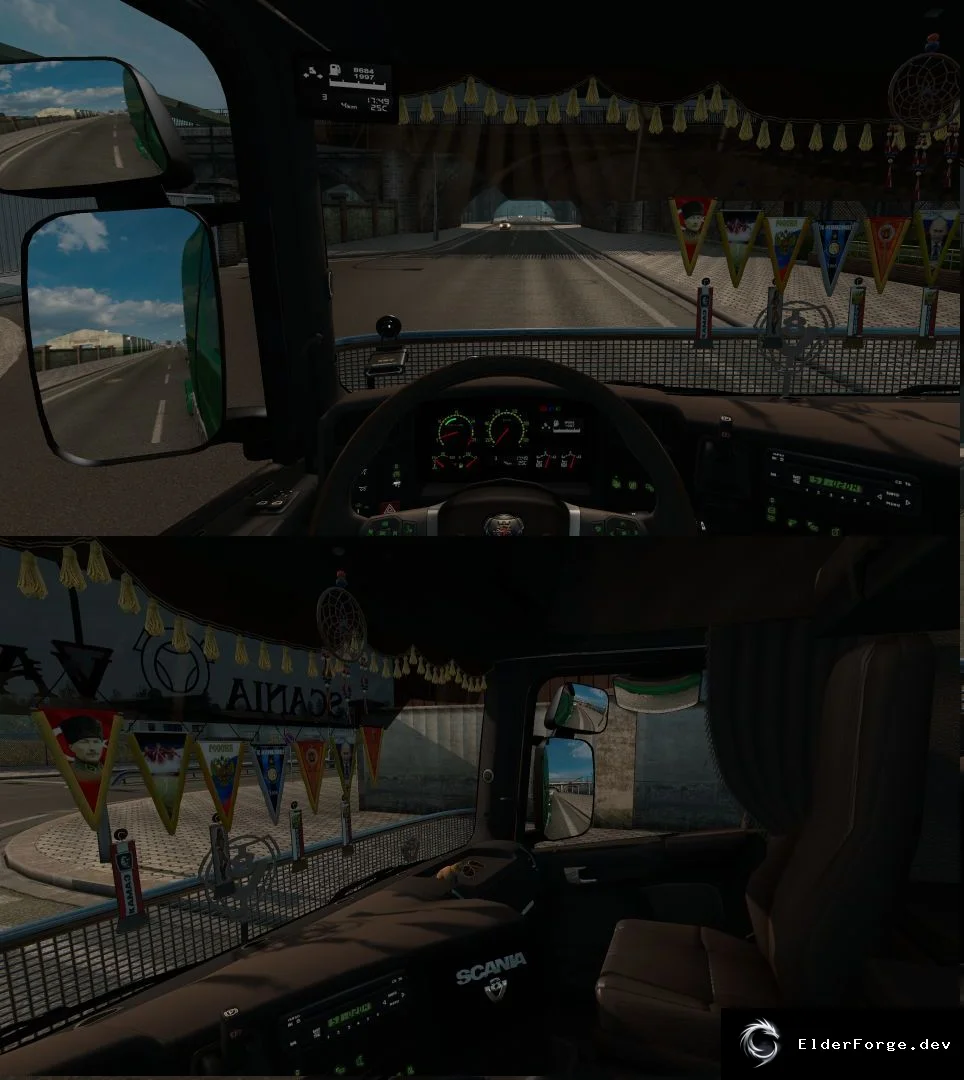 Обложка мода: Euro Truck Simulator 2 – интерьер 5‑series для Scania R (Highline &amp; Topline)