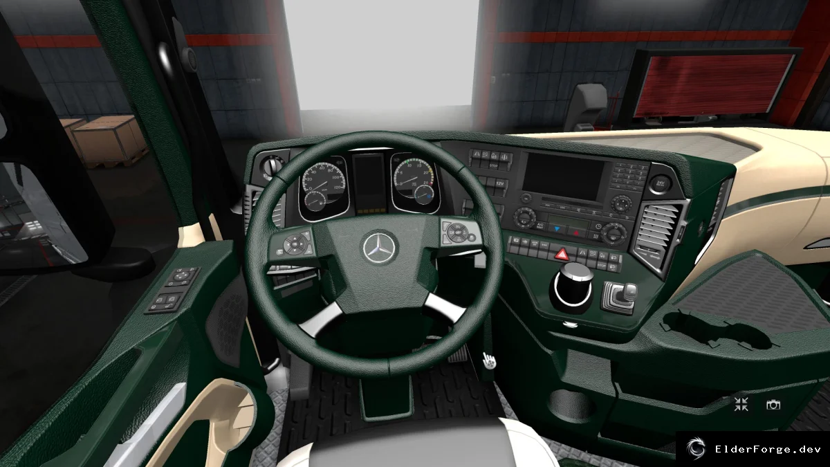 Обложка мода: Euro Truck Simulator 2 – интерьер для Mercedes‑Benz New Actros v1