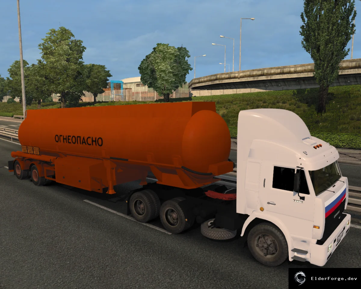 Обложка мода: Euro Truck Simulator 2 – КамАЗ 54115 из сериала: реальный интерьер, новые звуки и полнопривод