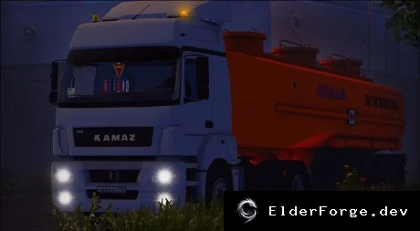 Обложка мода: Euro Truck Simulator 2 – Камаз 5490 и прицеп Nefaz: новый грузовик и прицеп