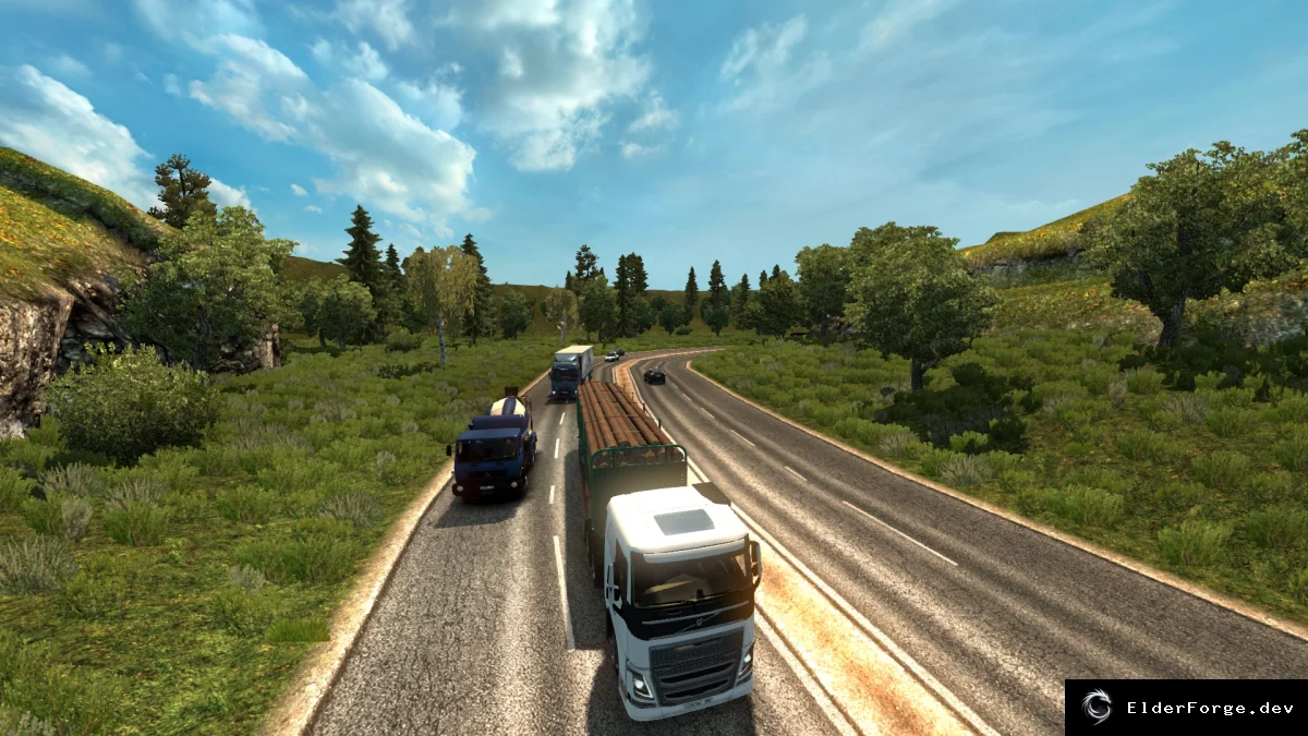 Обложка мода: Euro Truck Simulator 2 – карта D2 1.1 для версии 1.32