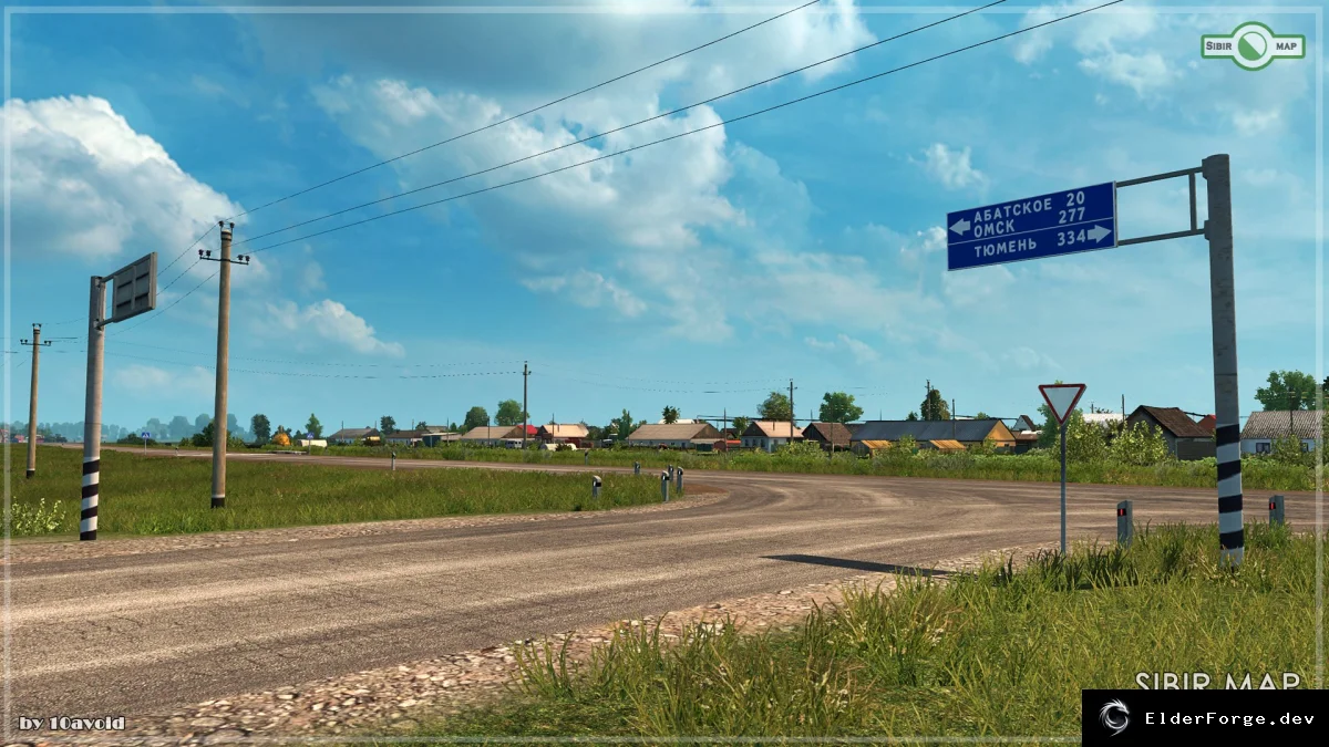 Обложка мода: Euro Truck Simulator 2 – Карта Сибири (SibirMap) v0.3.0 для версии 1.31