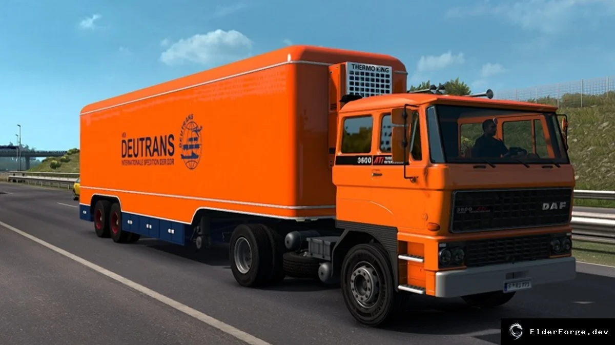 Обложка мода: Euro Truck Simulator 2 – Классический трейлер Kassbohrer для Volvo F88 (v1.4)