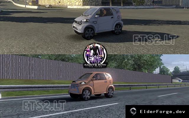 Обложка мода: Euro Truck Simulator 2: легковые автомобили из Saints Row 3 в трафик