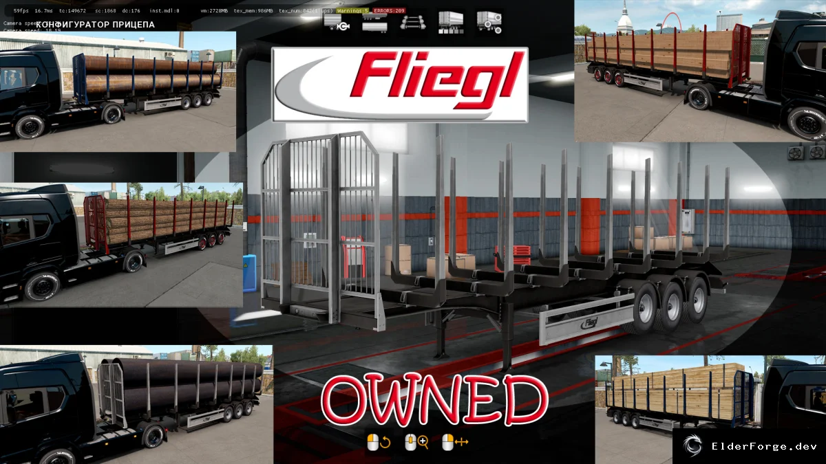 Обложка мода: Euro Truck Simulator 2 — лесовоз Fliegl в собственность (v1.0.13)
