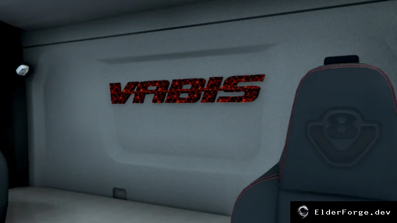 Обложка мода: Euro Truck Simulator 2 – Логотип Scania Vabis в кабине (ETS2 1.43.x)