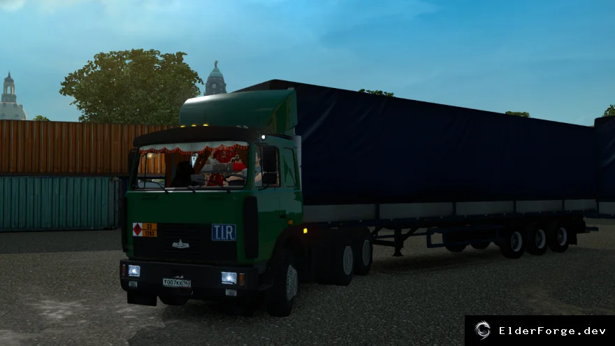 Обложка мода: Euro Truck Simulator 2 – MAZ 54323 (64229) и полуприцеп MAZ 9758 – новые грузовики