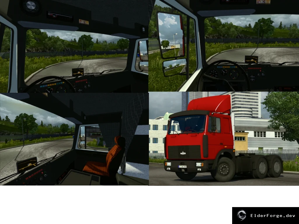 Обложка мода: Euro Truck Simulator 2 – МАЗ-54326422 V4.0: новая кабина, шасси и звук двигателя