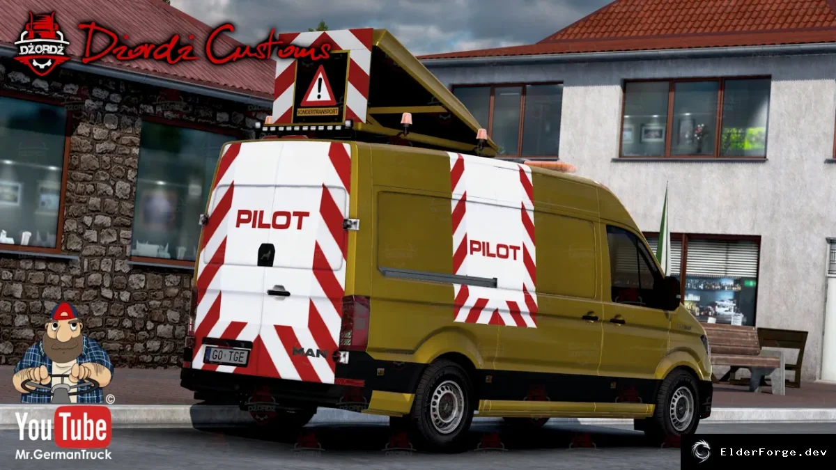 Обложка мода: Euro Truck Simulator 2 — микроавтобус MAN TGE 3.140 с интерьером и тюнингом
