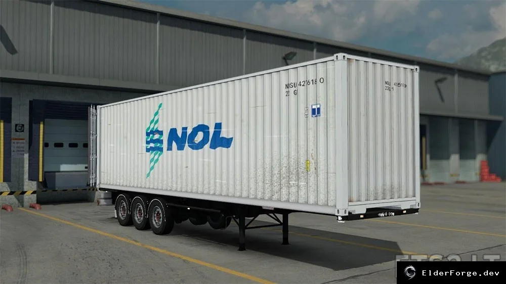 Обложка мода: Euro Truck Simulator 2: Мод «Container» – новые контейнеры и грузовые возможности