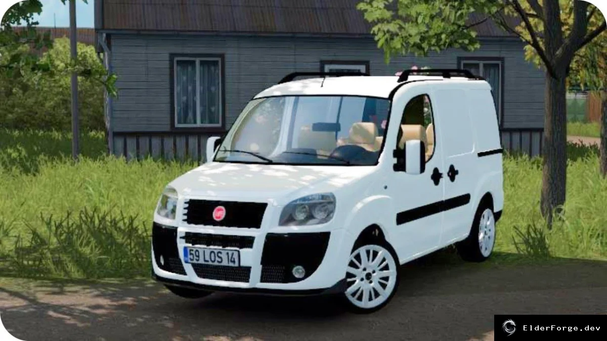 Обложка мода: Euro Truck Simulator 2 — мод Fiat Doblo D2 (версии 1.58): новые кузова, двигатели и тюнинг