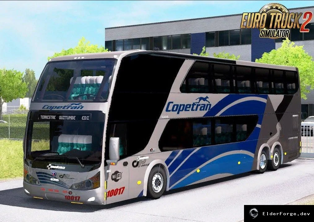 Обложка мода: Euro Truck Simulator 2 Modasa Zeus II DP 6x2 – детализированный автобус с множеством скинов