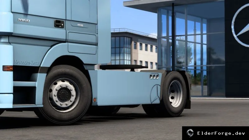 Обложка мода: Euro Truck Simulator 2 – новые боковые юбки для Mercedes‑Actros MP3 (версии 1.42.x)