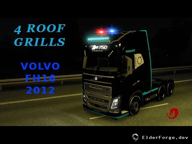 Обложка мода: Euro Truck Simulator 2: Новые лайтбары для Volvo FH16 2012 – ксенон и галоген