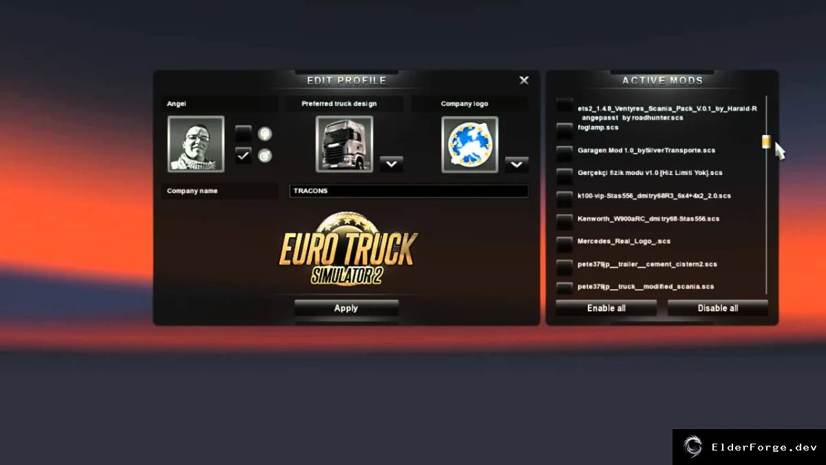 Обложка мода: Euro Truck Simulator 2 – новые логотипы компаний для грузовиков