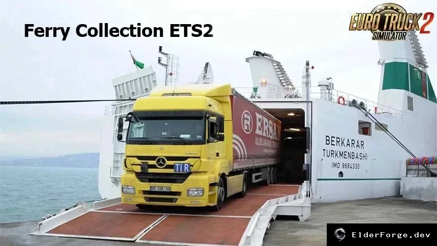Обложка мода: Euro Truck Simulator 2 – новые паромные переправы для ProMods и других карт