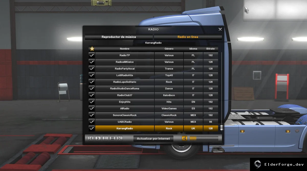 Обложка мода: Euro Truck Simulator 2 – Новые радиостанции v1.3 (1.39‑1.40) – 12 музыкальных каналов