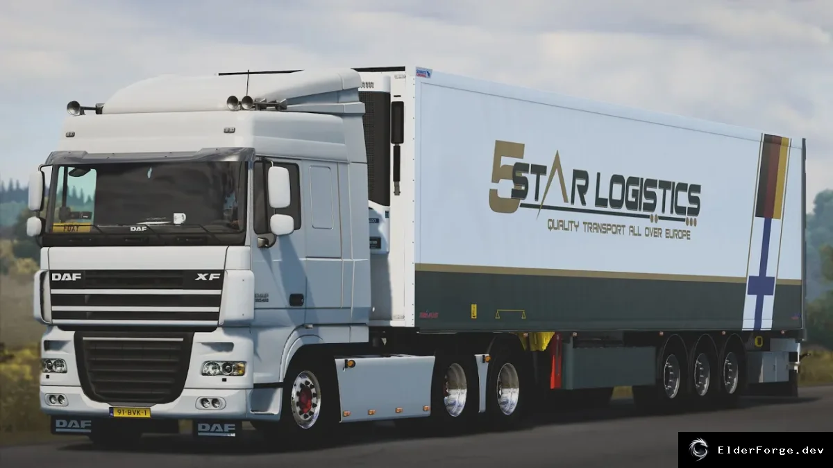 Обложка мода: Euro Truck Simulator 2 – новые звуки двигателя для DAF XF 105 (v2.5, версия 1.41.x)