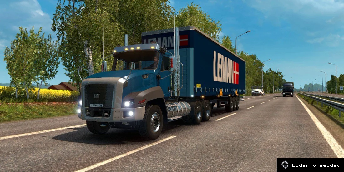 Обложка мода: Euro Truck Simulator 2: новый грузовик CAT CT660 (v1.39‑1.40.x)