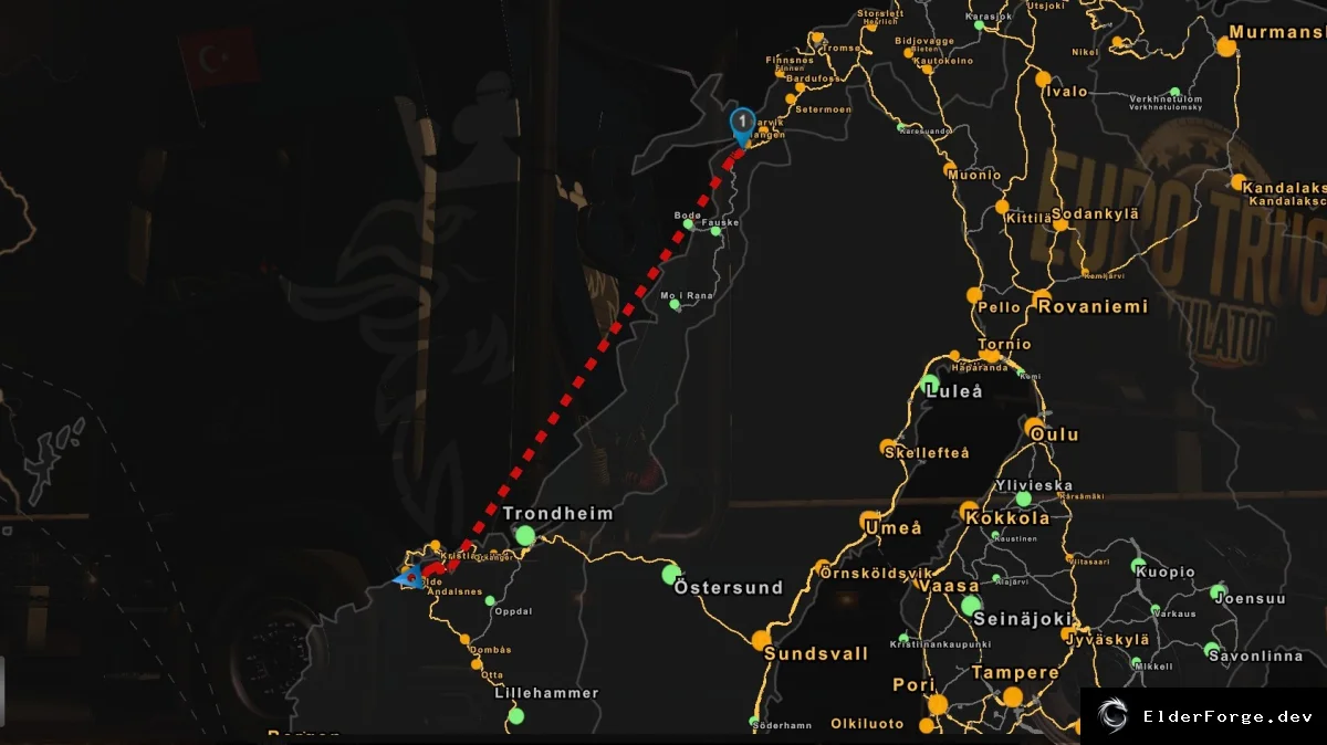 Обложка мода: Euro Truck Simulator 2 – Новый паромный маршрут для карт ProMods и Finnmark