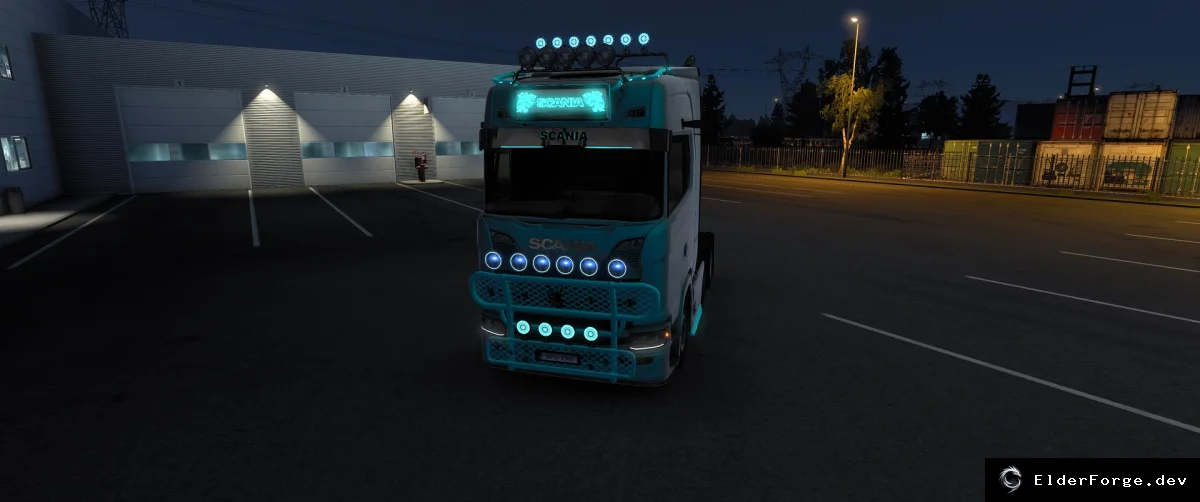 Обложка мода: Euro Truck Simulator 2: новый тюнинг для Scania 2016 – световые аксессуары