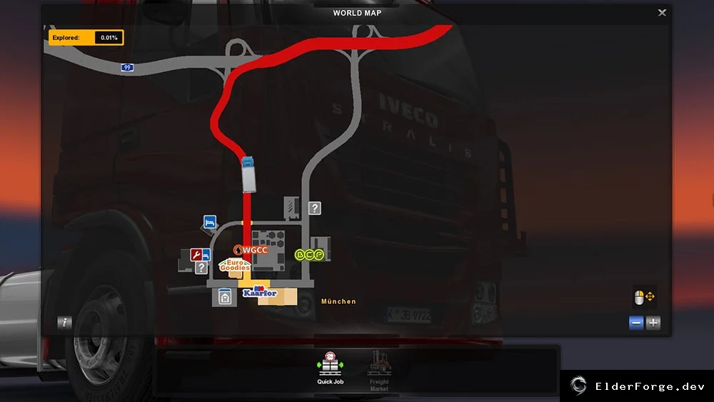 Обложка мода: Euro Truck Simulator 2: Новый значок курсора GPS v2.0 – маленький грузовик