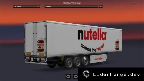 Обложка мода: Euro Truck Simulator 2 – Nutella Trailer Skin от DavidN