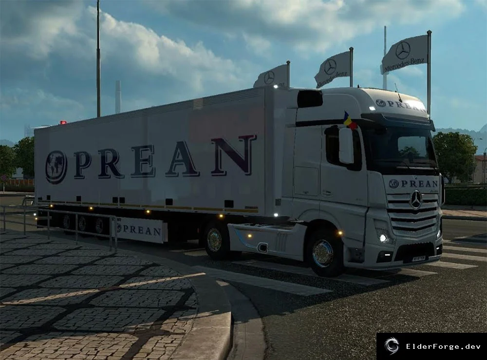 Обложка мода: Euro Truck Simulator 2: OPREAN Combo Pack – Скин для Mercedes‑Actros MP4 и прицепа Schmitz